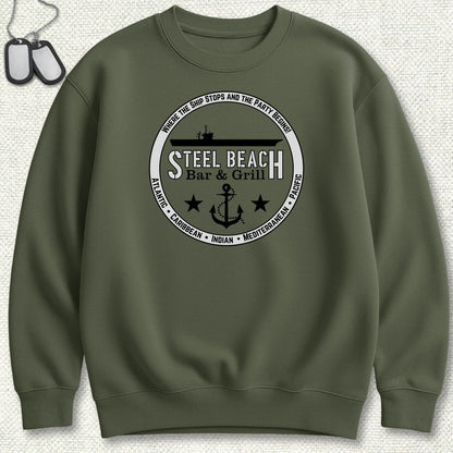 Steel Beach Bar & Grill - Carrier Sweatshirt - Military Green