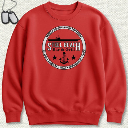 Steel Beach Bar & Grill - Carrier Sweatshirt - Red