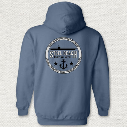 Steel Beach Bar & Grill - Carrier Hoodie - Heather Navy