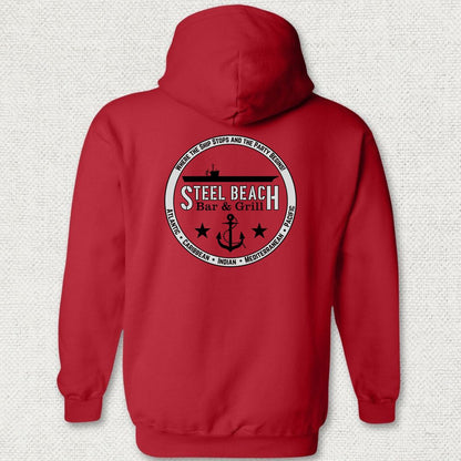 Steel Beach Bar & Grill - Carrier Hoodie - Red