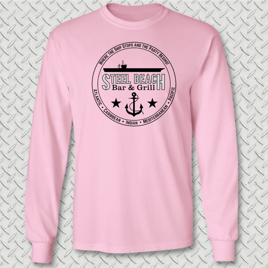 Steel Beach Bar & Grill - Carrier Long Sleeve Tee - Pink