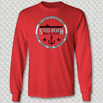 Steel Beach Bar & Grill - Carrier Long Sleeve Tee - Red