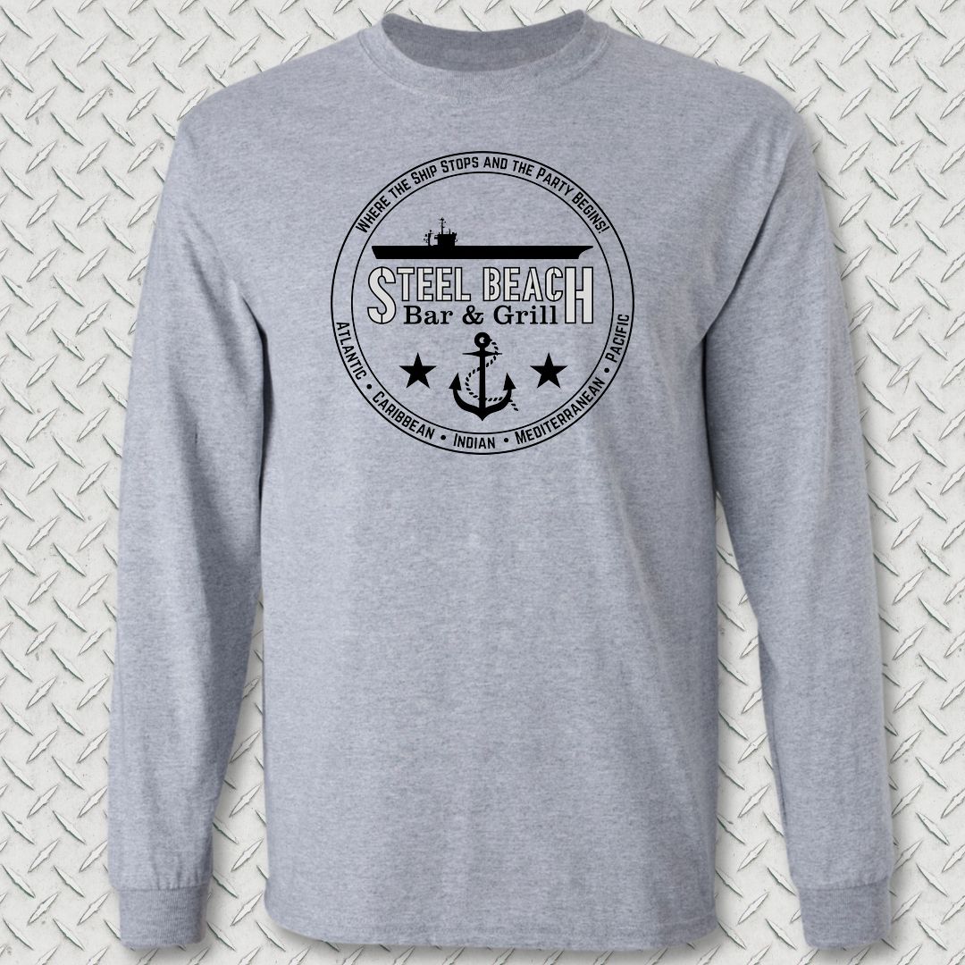 Steel Beach Bar & Grill - Carrier Long Sleeve Tee - Sport Grey
