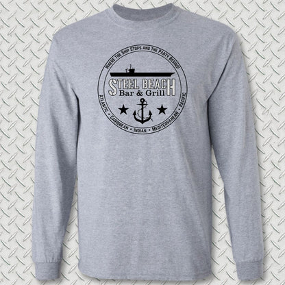 Steel Beach Bar & Grill - Carrier Long Sleeve Tee - Sport Grey