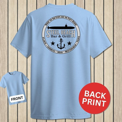 NavyHumor Classic Tee Light Blue / S Steel Beach Bar & Grill - Submarine