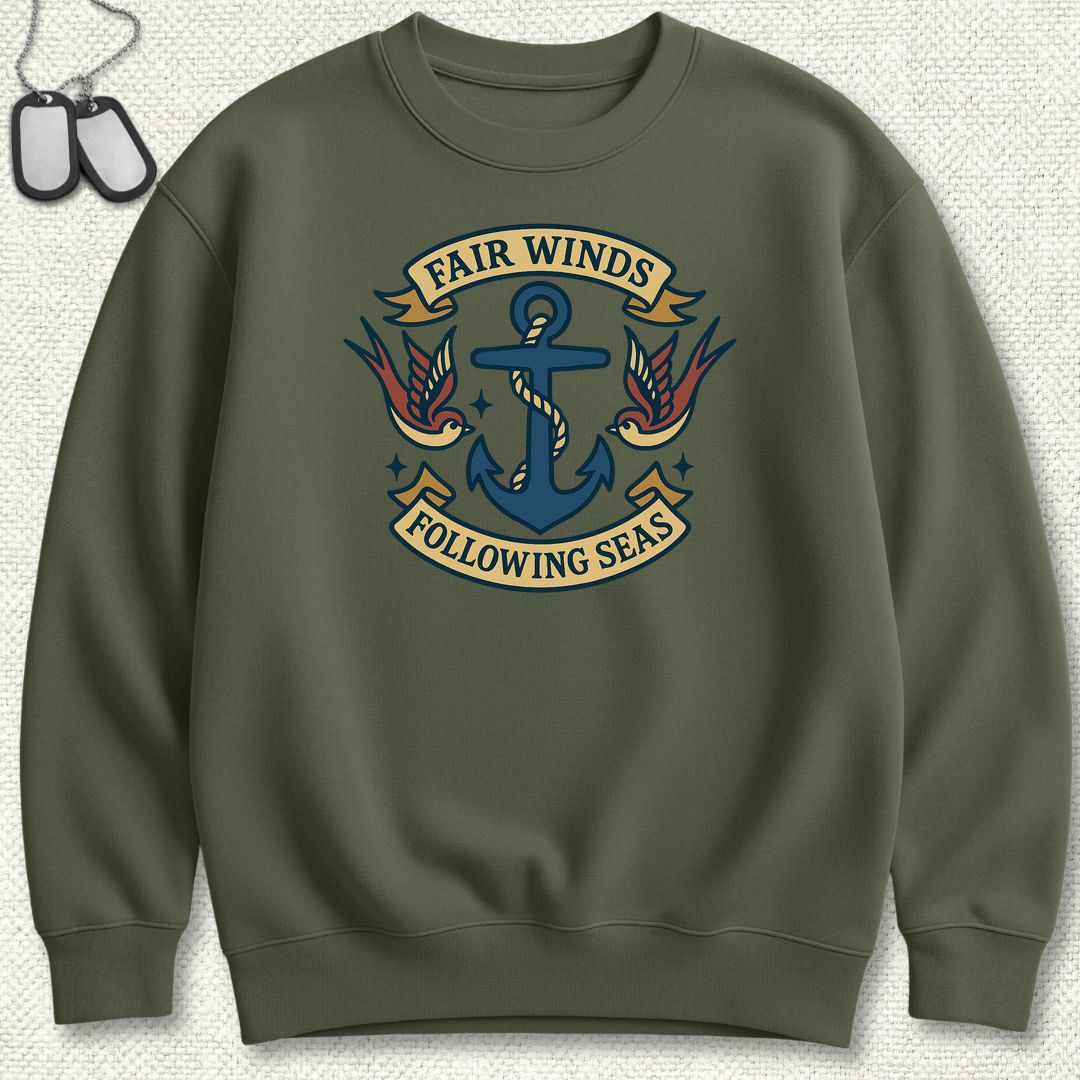 Tattoo - Fair Winds Sweatshirt - Military Green