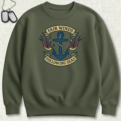 Tattoo - Fair Winds Sweatshirt - Military Green