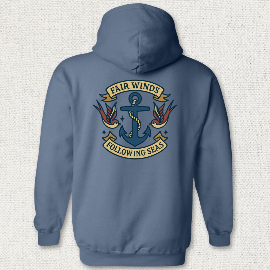 Tattoo - Fair Winds Hoodie - Heather Navy