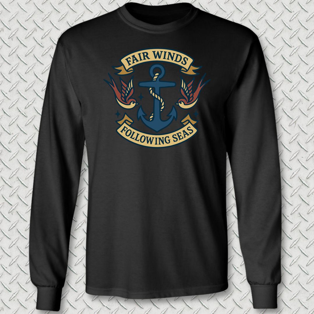 Tattoo - Fair Winds Long Sleeve Tee - Black