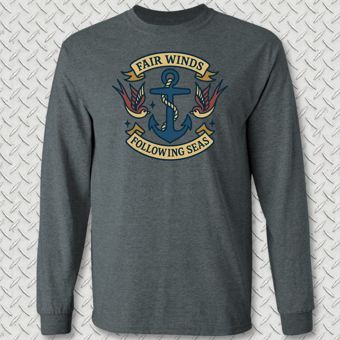 Tattoo - Fair Winds Long Sleeve Tee - Dark Heather