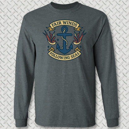 Tattoo - Fair Winds Long Sleeve Tee - Dark Heather
