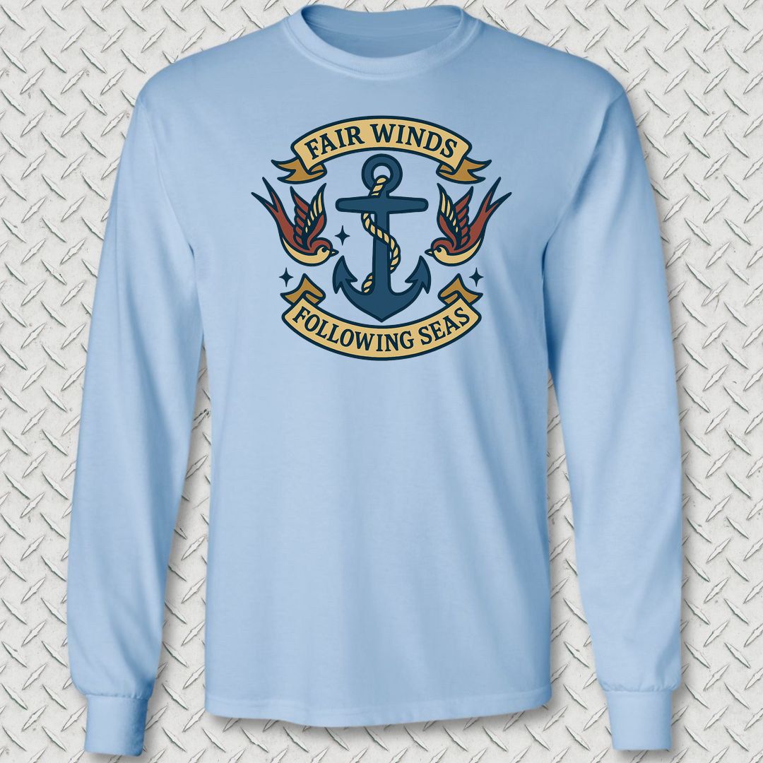 Tattoo - Fair Winds Long Sleeve Tee - Light Blue
