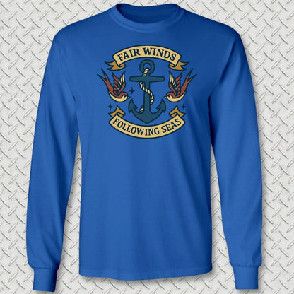 Tattoo - Fair Winds Long Sleeve Tee - Royal Blue