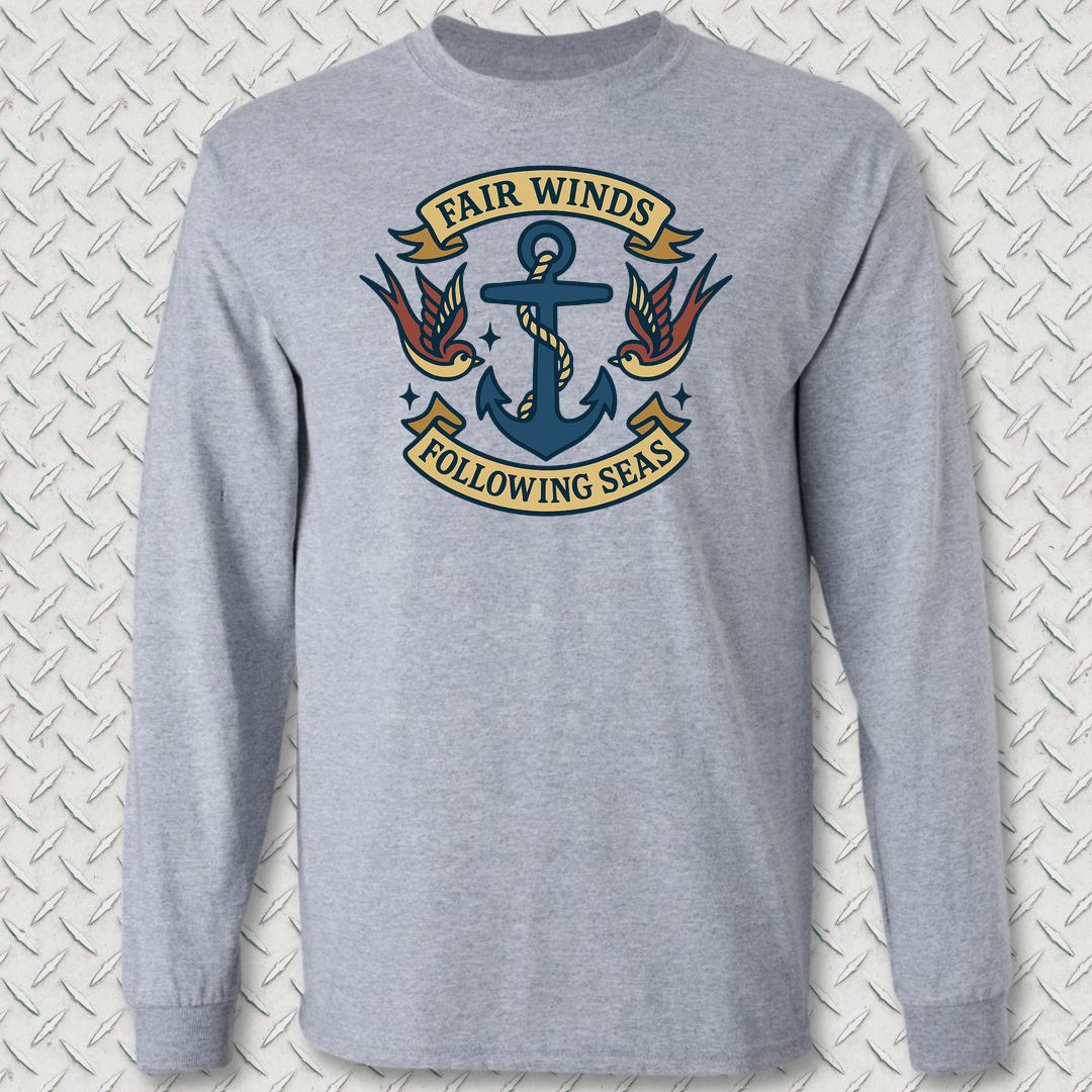 Tattoo - Fair Winds Long Sleeve Tee - Sport Grey