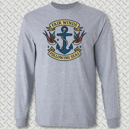 Tattoo - Fair Winds Long Sleeve Tee - Sport Grey