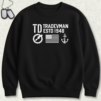 TD - Flag & Anchor Sweatshirt - Black