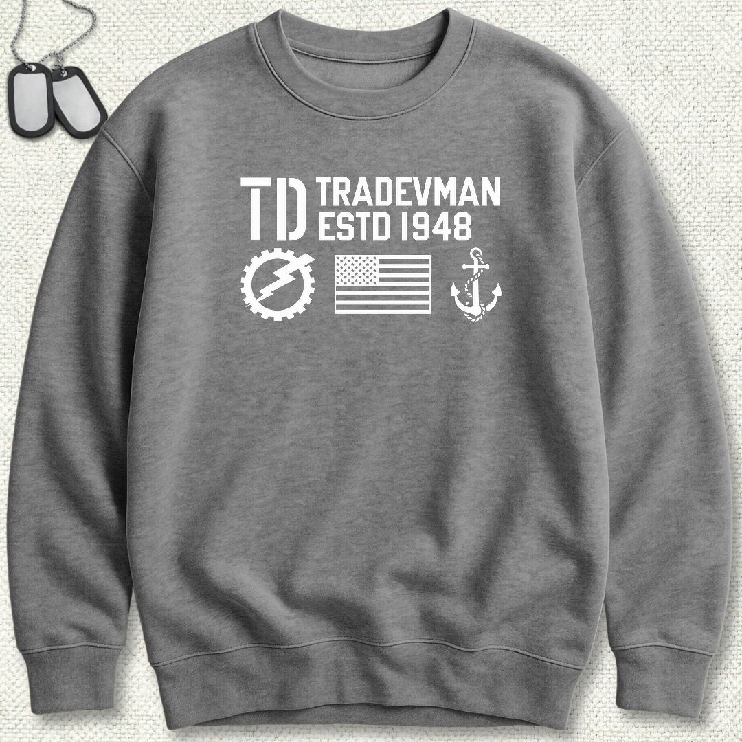 TD - Flag & Anchor Sweatshirt - Graphite Heather