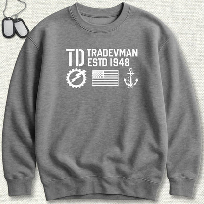 TD - Flag & Anchor Sweatshirt - Graphite Heather