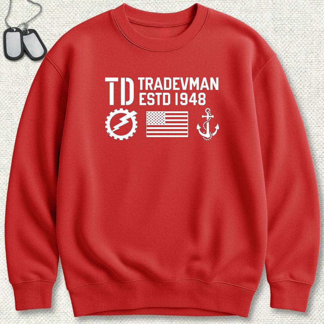 TD - Flag & Anchor Sweatshirt - Red