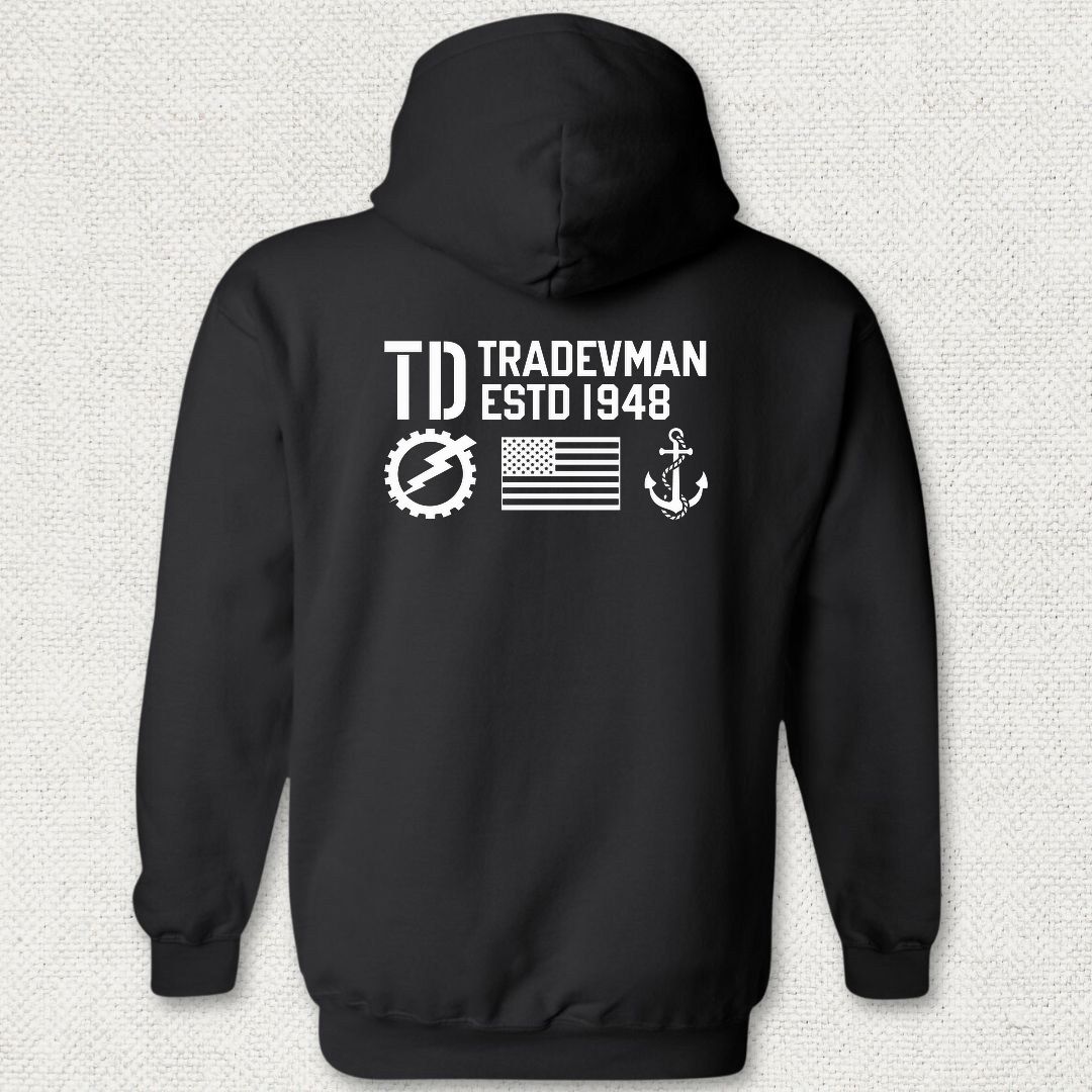 TD - Flag & Anchor Hoodie - Black
