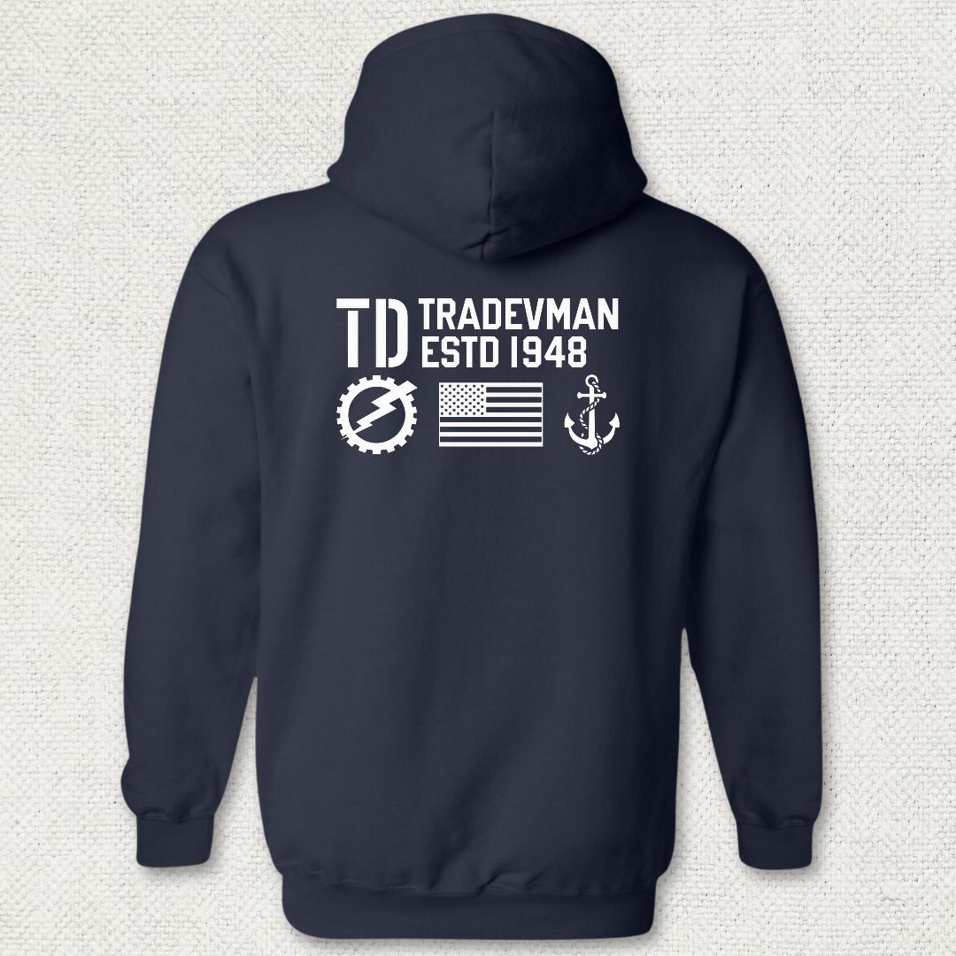 TD - Flag & Anchor Hoodie - Navy