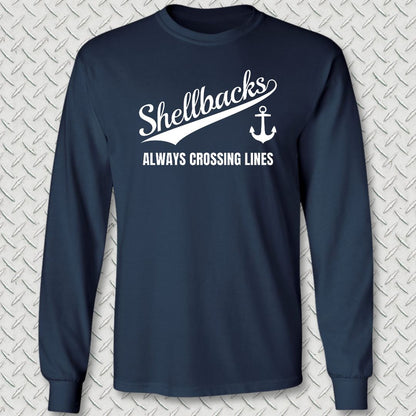 Team Shellbacks Long Sleeve Tee - Navy