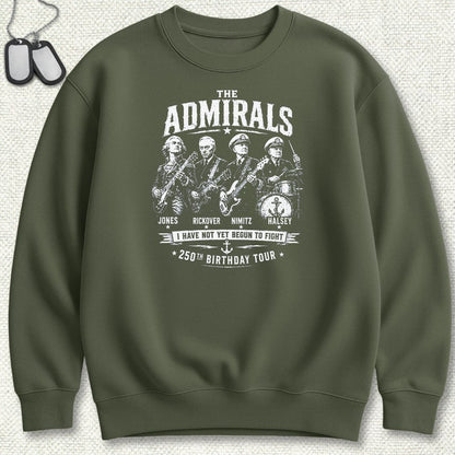 The Admirals - U.S. Birthday Tour Sweatshirt - Military Green