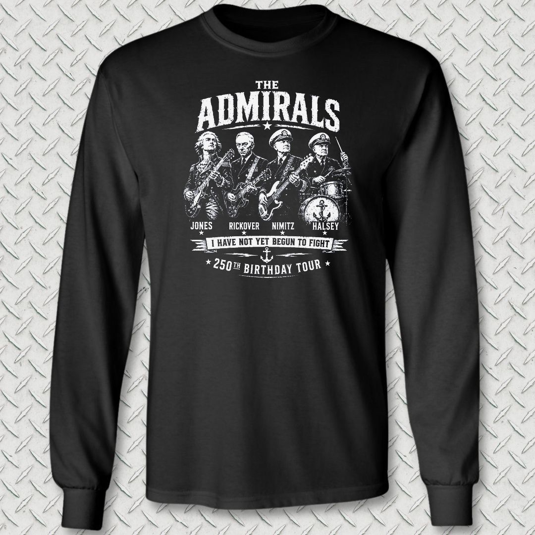 The Admirals - U.S. Birthday Tour Long Sleeve Tee - Black