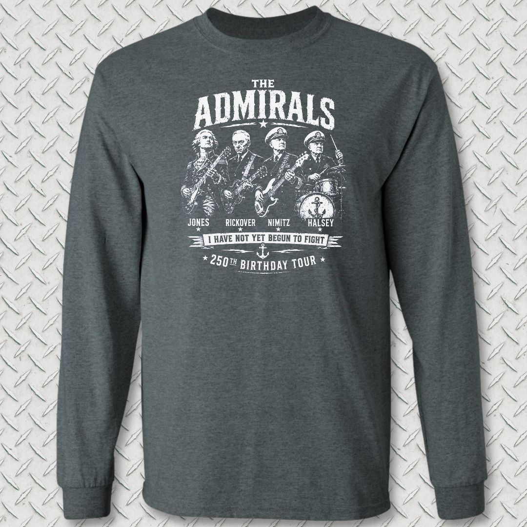 The Admirals - U.S. Birthday Tour Long Sleeve Tee - Dark Heather