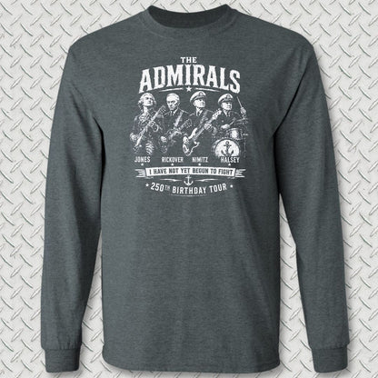 The Admirals - U.S. Birthday Tour Long Sleeve Tee - Dark Heather