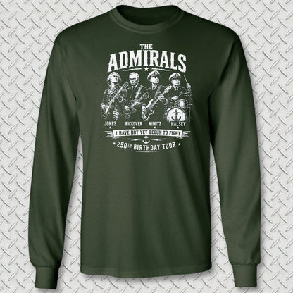 The Admirals - U.S. Birthday Tour Long Sleeve Tee - Forest Green