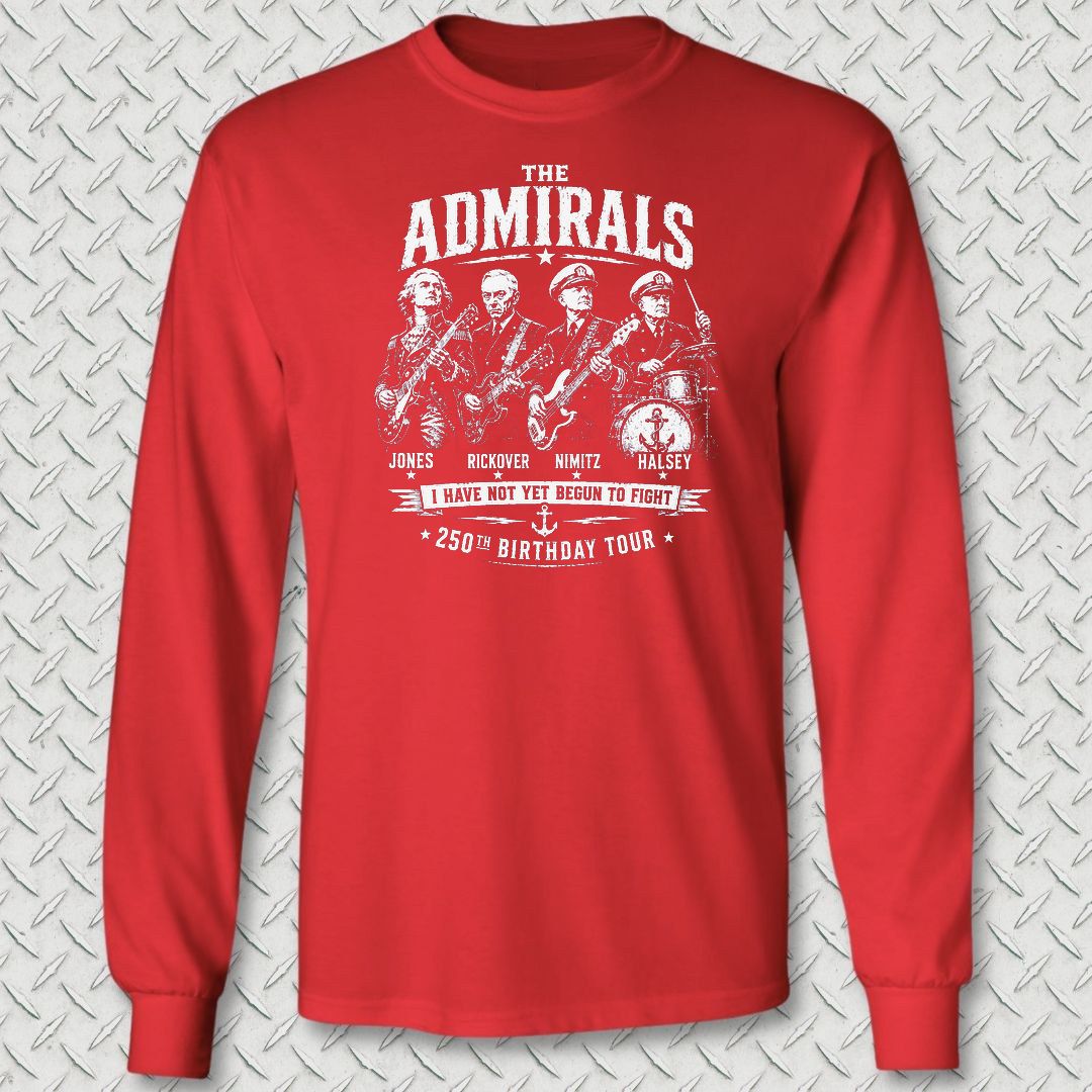 The Admirals - U.S. Birthday Tour Long Sleeve Tee - Red