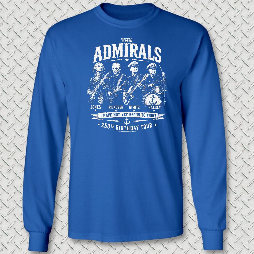 The Admirals - U.S. Birthday Tour Long Sleeve Tee - Royal Blue