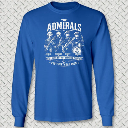The Admirals - U.S. Birthday Tour Long Sleeve Tee - Royal Blue