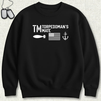 TM - Flag & Anchor Sweatshirt - Black