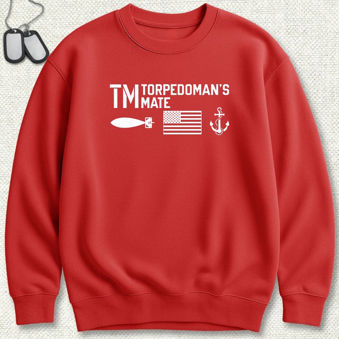 TM - Flag & Anchor Sweatshirt - Red