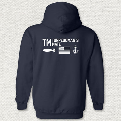 TM - Flag & Anchor Hoodie - Navy