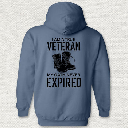 True Veteran Hoodie - Heather Navy