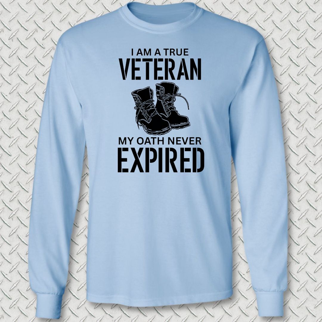 True Veteran Long Sleeve Tee - Light Blue