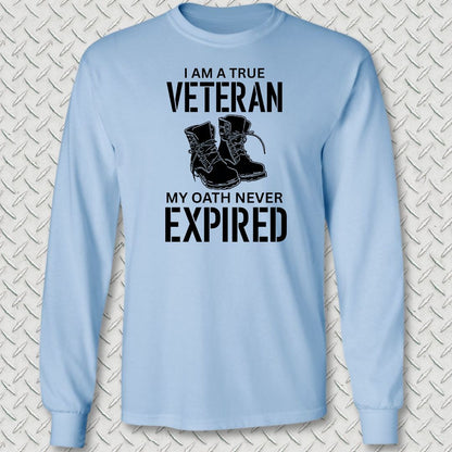 True Veteran Long Sleeve Tee - Light Blue