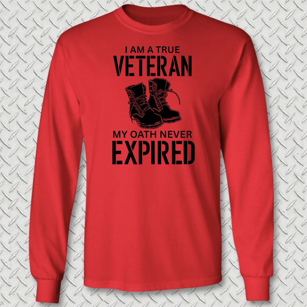 True Veteran Long Sleeve Tee - Red