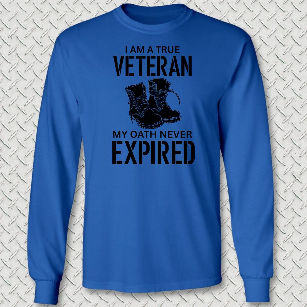 True Veteran Long Sleeve Tee - Royal Blue