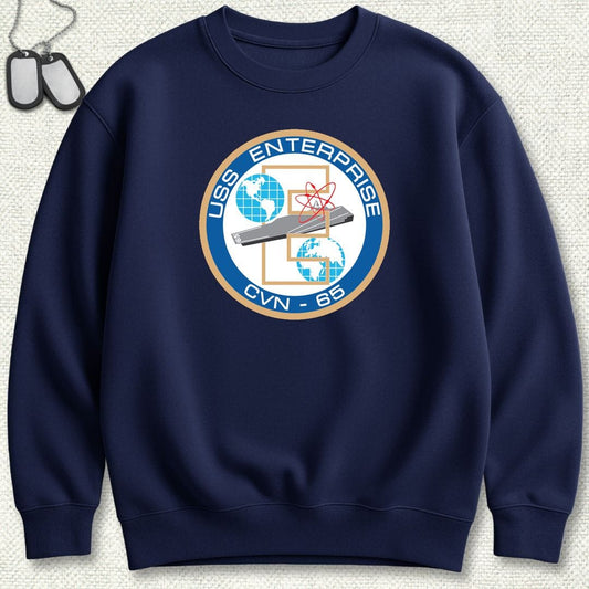 USS Enterprise Crest Sweatshirt - Navy