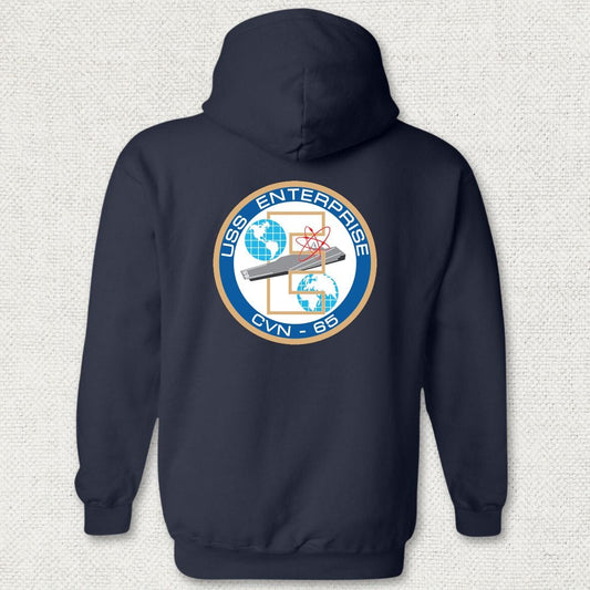 USS Enterprise Crest Hoodie - Navy