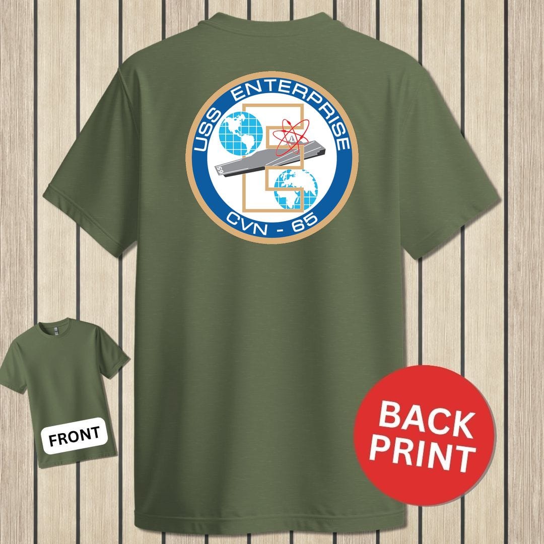 USS Enterprise Crest - Military Green