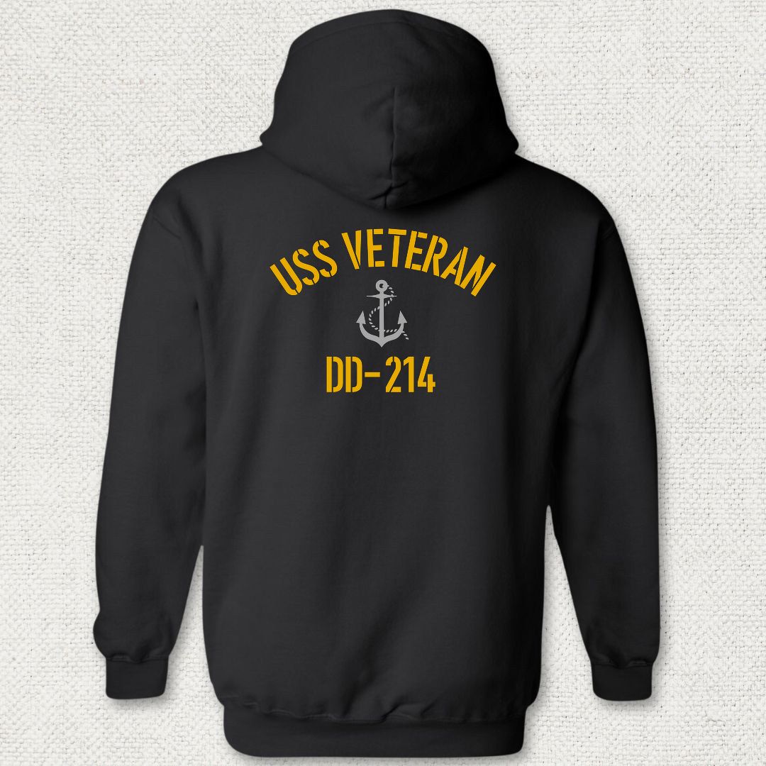 USS Veteran DD-214 Hoodie - Black