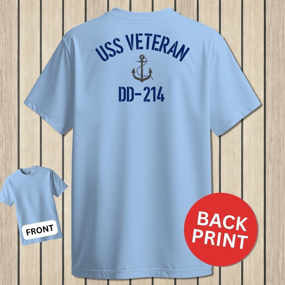 USS Veteran DD-214 - Light Blue