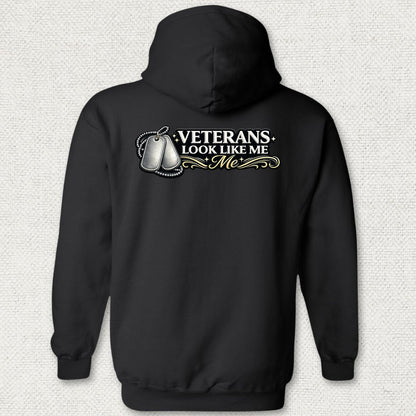 Veterans Look Like Me Hoodie - Black