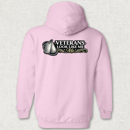 Veterans Look Like Me Hoodie - Pink