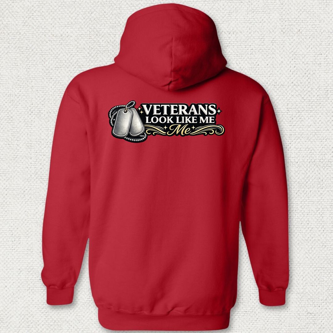 Veterans Look Like Me Hoodie - Red